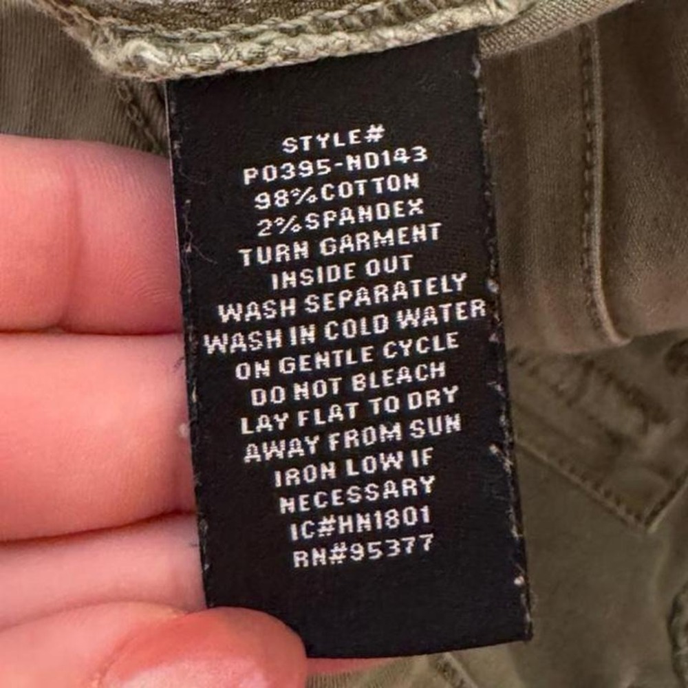 Sanctuary standard surplus green utility crop chino cargo pants Size 27 - Picture 6 of 8